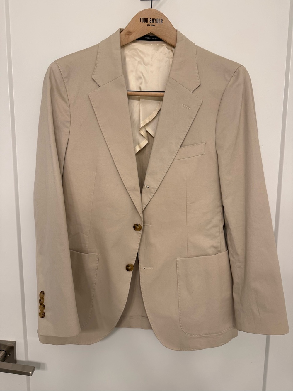 Todd Snyder Men’s Tan Single-Breasted Blazer -36s